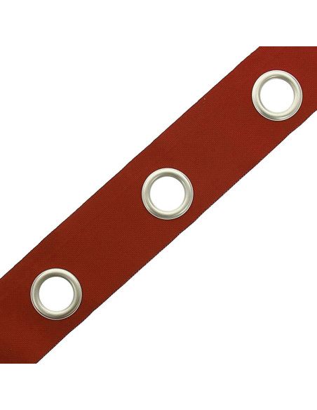 Matte silver eyelet tape - Terracotta