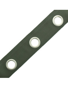 Matte silver eyelet tape - Sage green 2