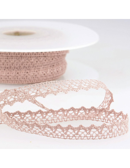 Fine cotton lace - Old pink