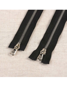 Metal closure separable zipper - Silver
