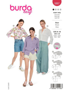 Blouse pattern - Burda 5887