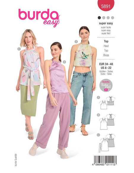 High top pattern - Burda 5891
