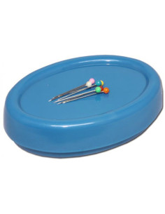 Magnetic pin cushion for needles and pins