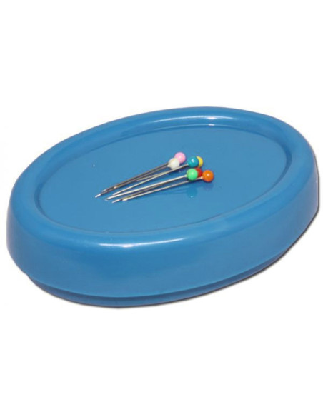 Magnetic pin cushion for needles and pins