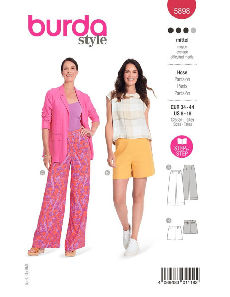 Pants pattern - Burda 5898