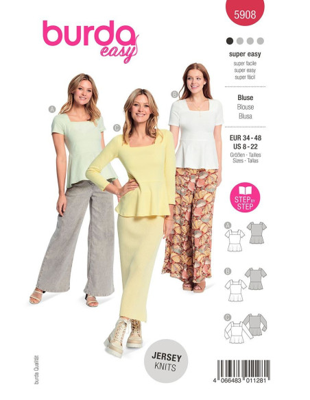Blouse pattern - Burda 5908