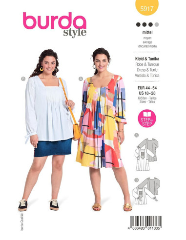Dress and Tunic Pattern - Burda 5917