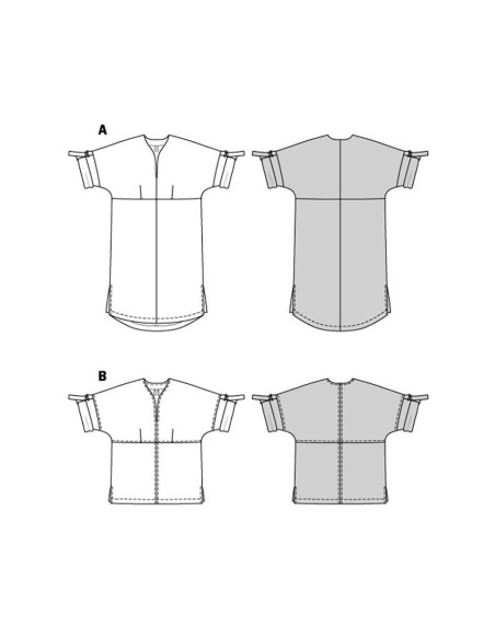 Dress and blouse pattern - Burda 5934