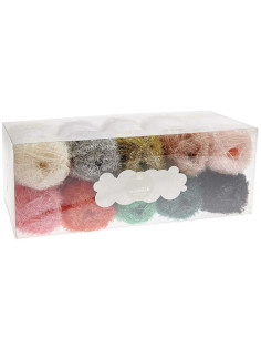 Box of 10 balls of Creative Bubble crochet yarn - Good Luck