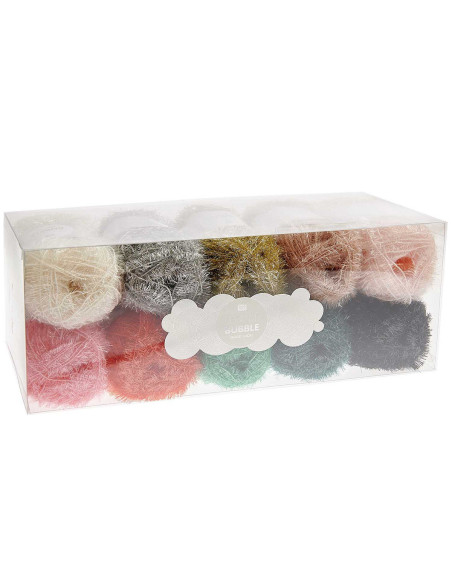 Box of 10 balls of Creative Bubble crochet yarn - Good Luck