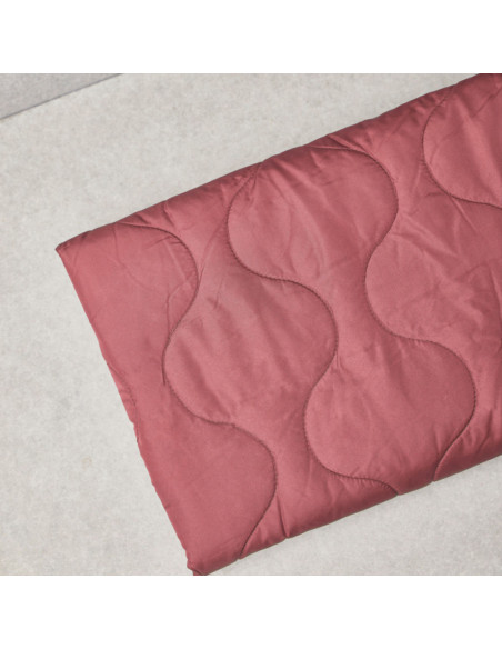 Water-repellent quilted fabric Wave - Rosewood