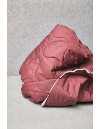 Water-repellent quilted fabric Wave - Rosewood