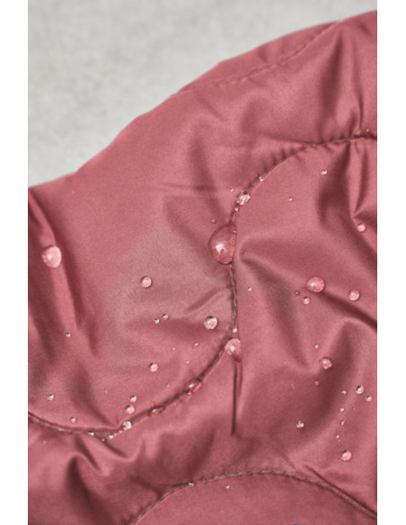 Water-repellent quilted fabric Wave - Rosewood