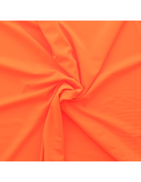 Fluorescent orange lycra swimsuit fabric