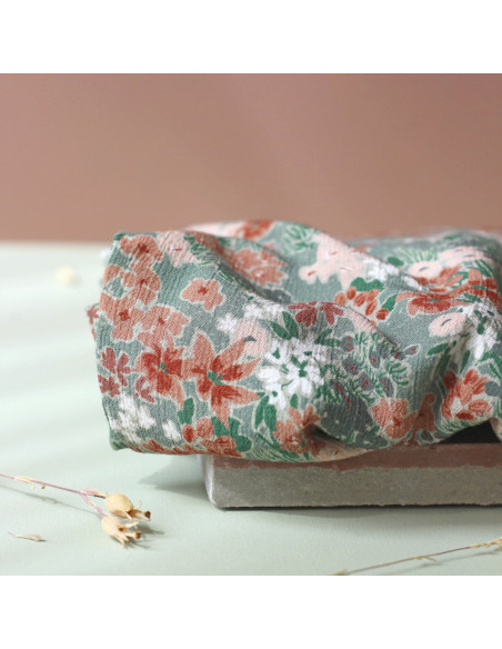 Prairie Laurier Viscose Crepon Fabric - La Maison Naïve
