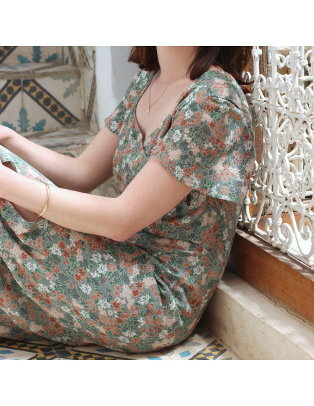 Prairie Laurier Viscose Crepon Fabric - La Maison Naïve