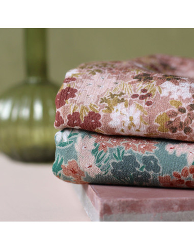 Prairie Laurier Viscose Crepon Fabric - La Maison Naïve