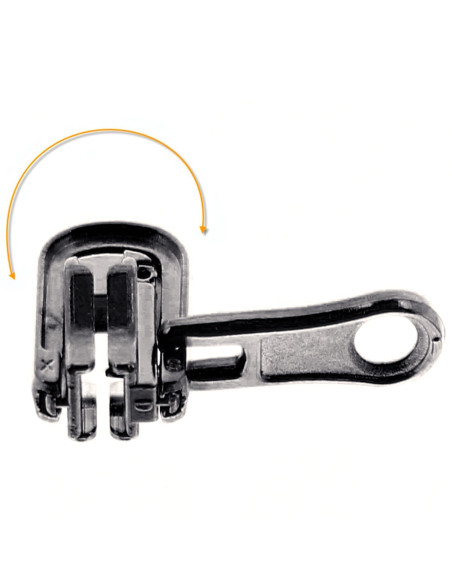 Double slider for synthetic closure 6 mm - Gunmetal