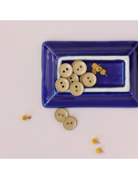 12 mm flanged button - Bronze