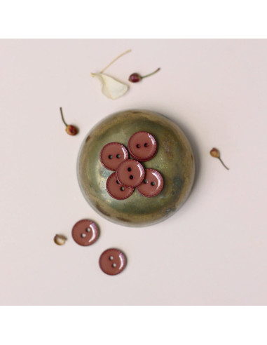 12 mm flanged button - Sienna