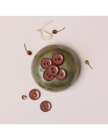 12 mm flanged button - Sienna