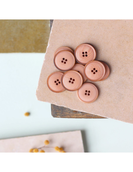 Corozo button with fine edge 20 mm - Tomette