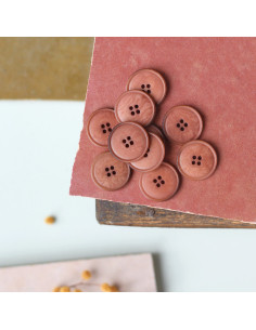 Corozo button with fine edge 20 mm - Siena