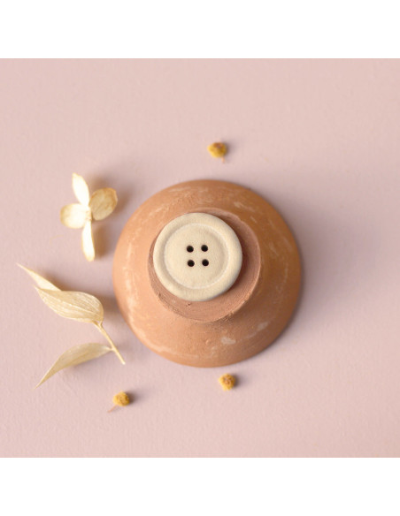 Retro four-hole button 25 mm - Bronze