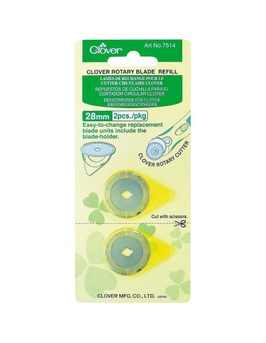 2 replacement blades for Clover cutter - 28 mm