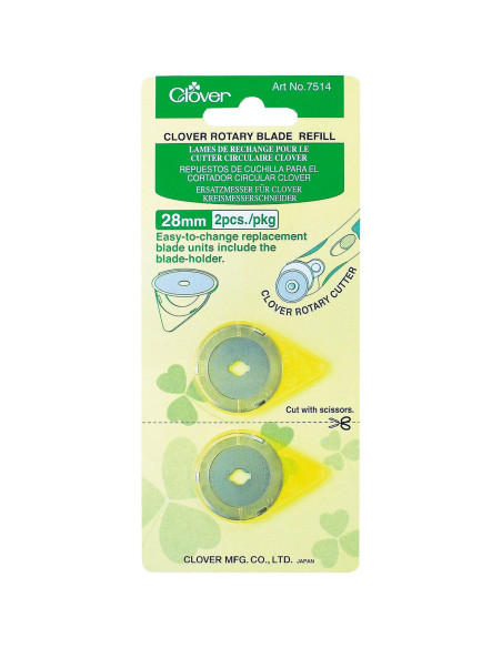 2 replacement blades for Clover cutter - 28 mm