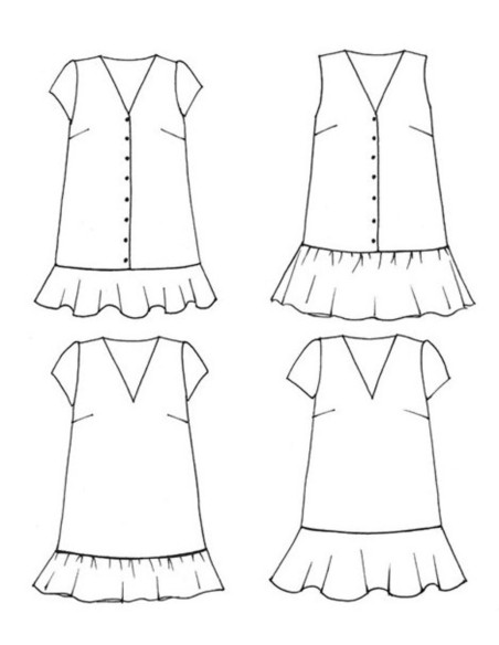Volute Dress Pattern - Anna Rose Patterns