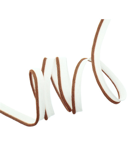 Piping, exceeding lurex - Copper white weave