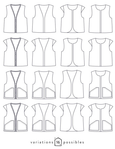 Berger vest or jacket pattern - Atelier Scämmit