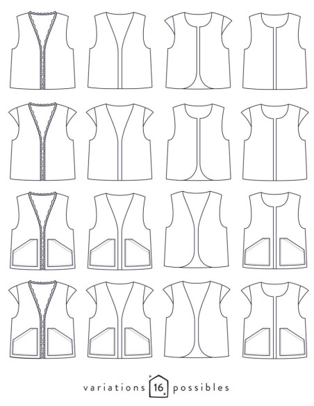 Berger vest or jacket pattern - Atelier Scämmit