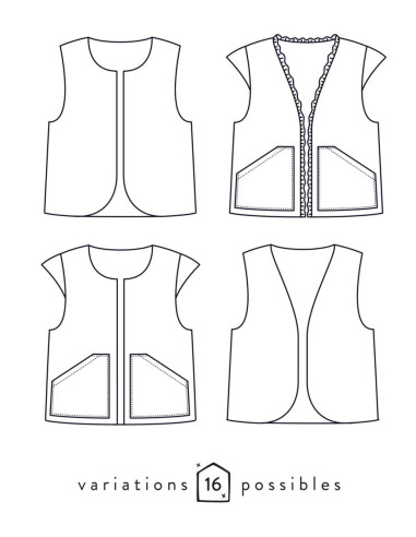 Berger vest or jacket pattern - Atelier Scämmit