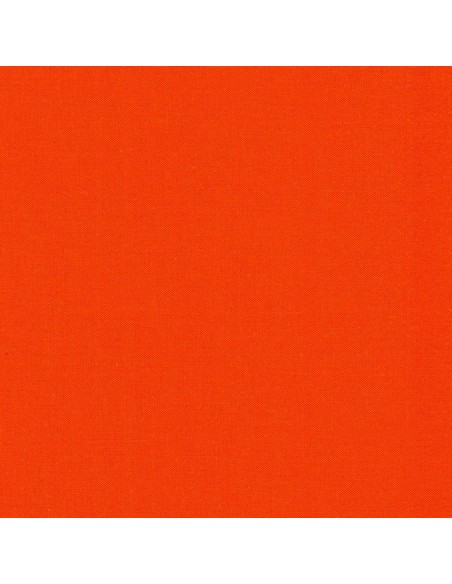 Solid cotton fabric patchwork Kona - Flame