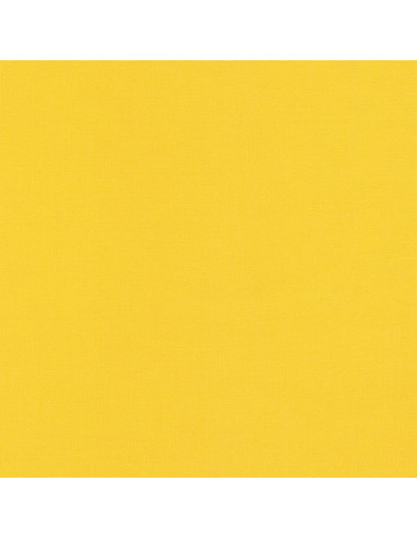 Solid cotton fabric patchwork Kona - Canary