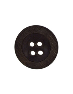 Tube of 3 wooden buttons with 4 holes - 18 mm