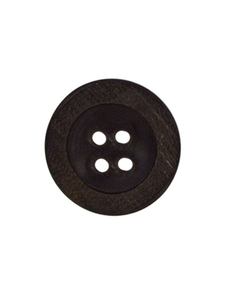 Tube of 3 wooden buttons with 4 holes - 18 mm