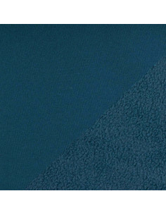Water-repellent softshell fabric with microfleece backing - Denim blue