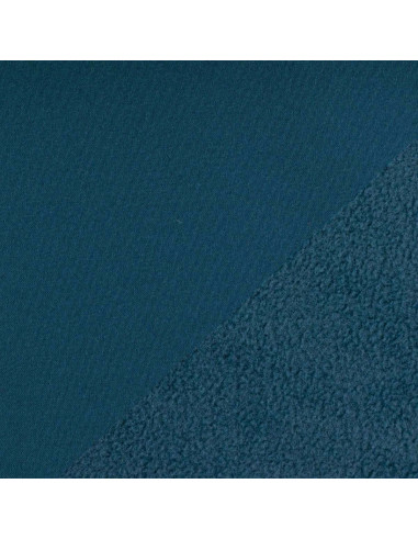 Water-repellent softshell fabric with microfleece backing - Denim blue