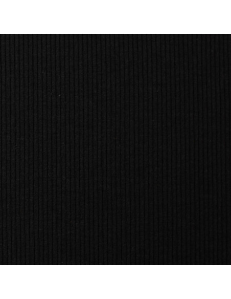 Fine ribbed cotton jersey fabric - Black