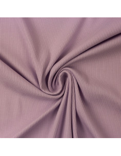 Fine ribbed cotton jersey fabric - Lavender