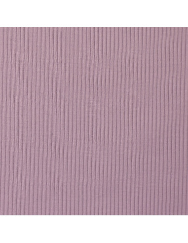 Fine ribbed cotton jersey fabric - Lavender