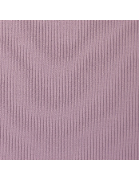 Fine ribbed cotton jersey fabric - Lavender