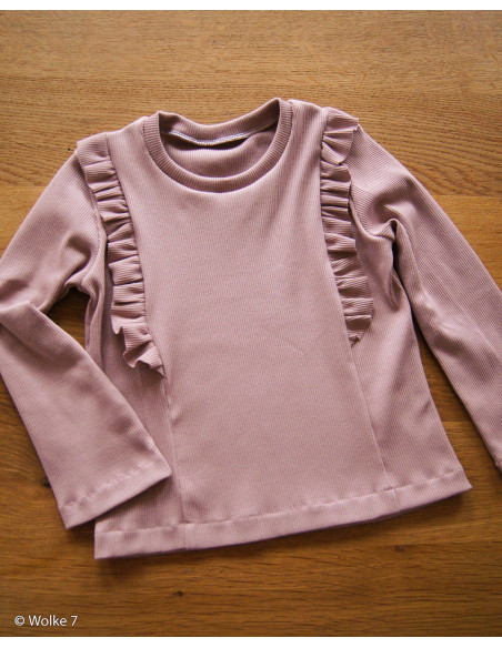 Fine ribbed cotton jersey fabric - Lavender