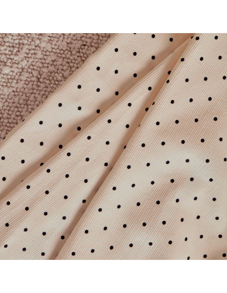 Off-White polka dot corduroy fabric - Atelier Brunette