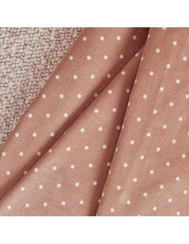 Maple polka dot corduroy fabric - Atelier Brunette