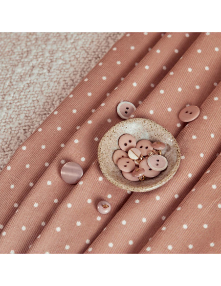Maple polka dot corduroy fabric - Atelier Brunette