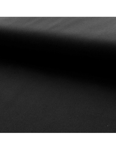 Half-panama cotton canvas fabric - Black